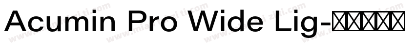 Acumin Pro Wide Lig字体转换